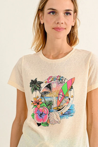 Exotic Bay Graphic Top