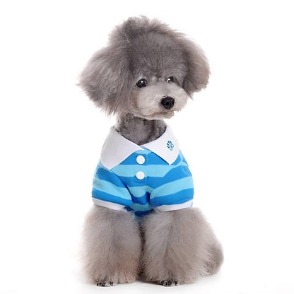 Stripe Polo Dog Shirt