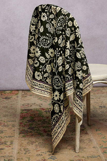 Floral Patterned Multi Style Wrap Scarf