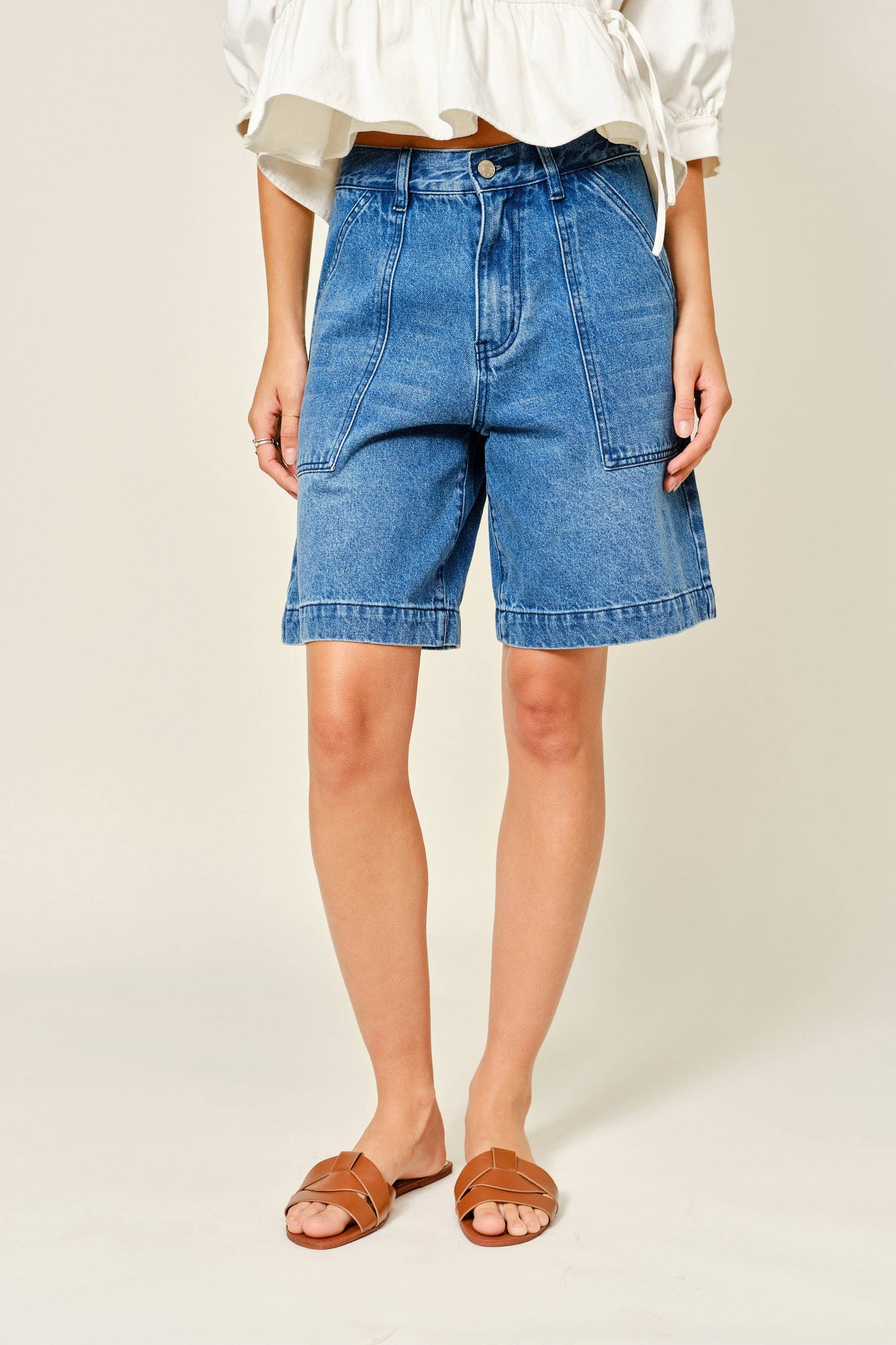 Pocket A Line Bermuda Shorts