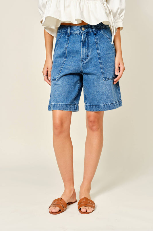 Pocket A Line Bermuda Shorts