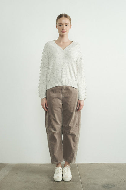 Relaxed Fit Cropped Barrel Cords