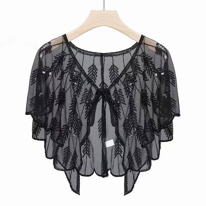 Mesh Sequin Capelet
