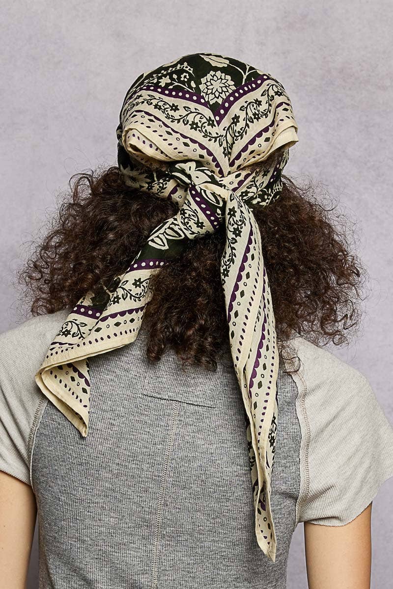 Floral Patterned Multi Style Wrap Scarf