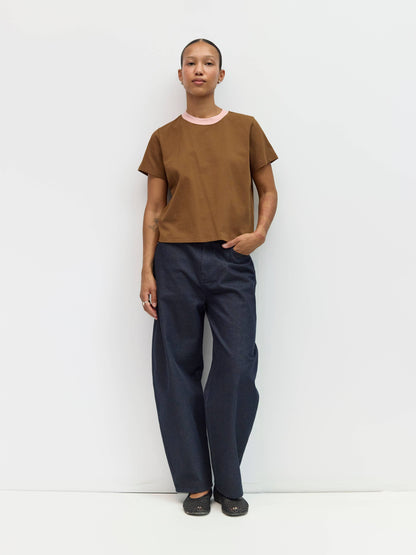 The Chloe Top | Contrast Neckband Tee