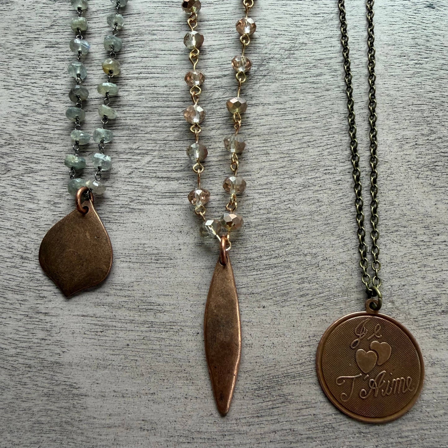 Copper Crowd 2 Necklaces