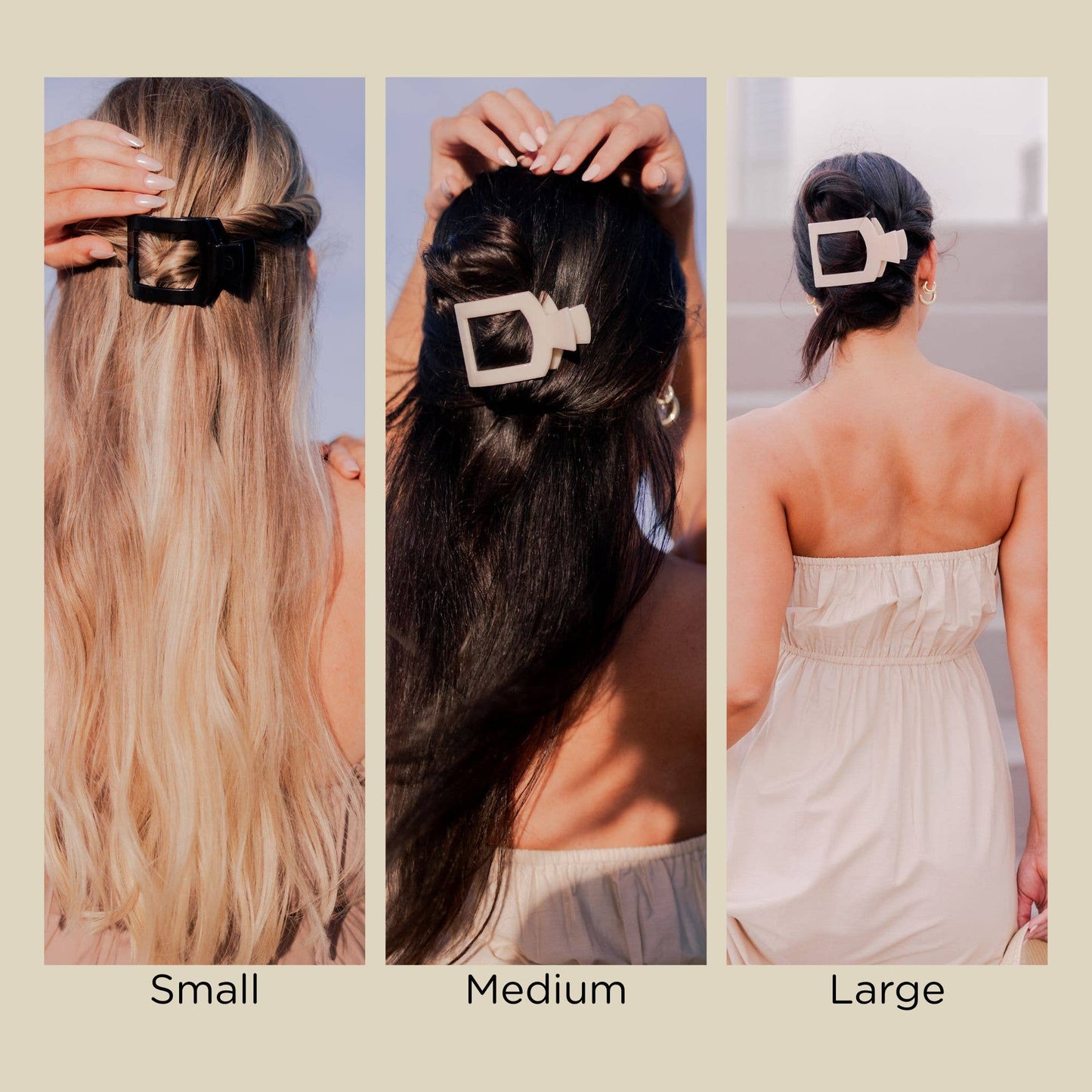 Square Flat Hair Clip - Medium