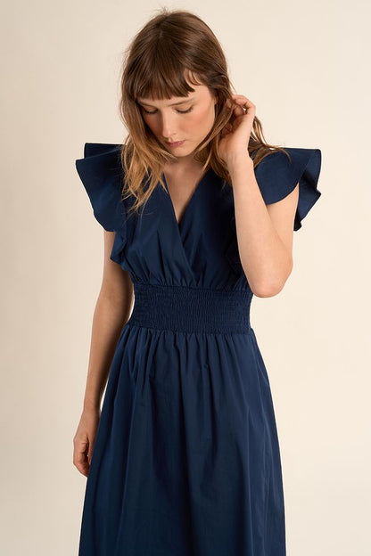 Flutter Sleeve Maxi Dress