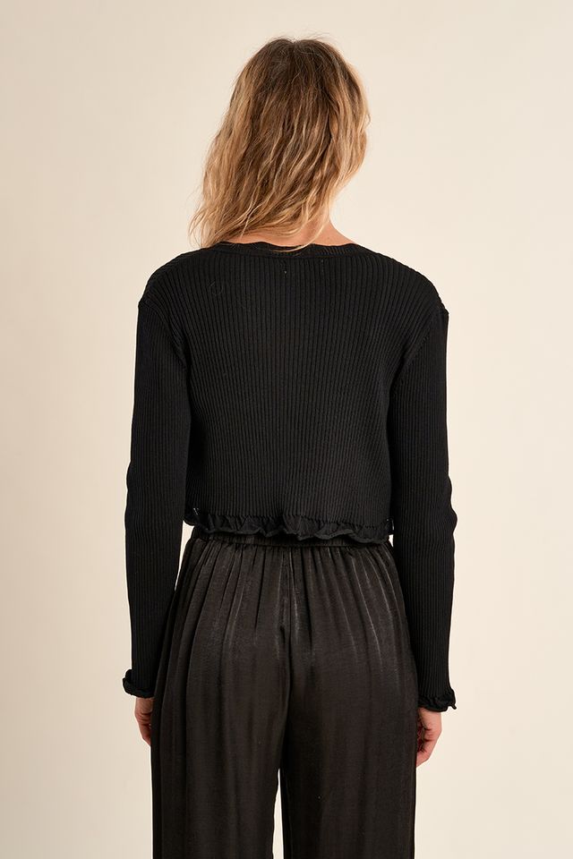 Cropped Open Cardigan