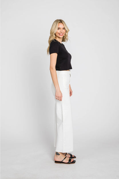 A-Line Patch Pocket Wide Leg Pant