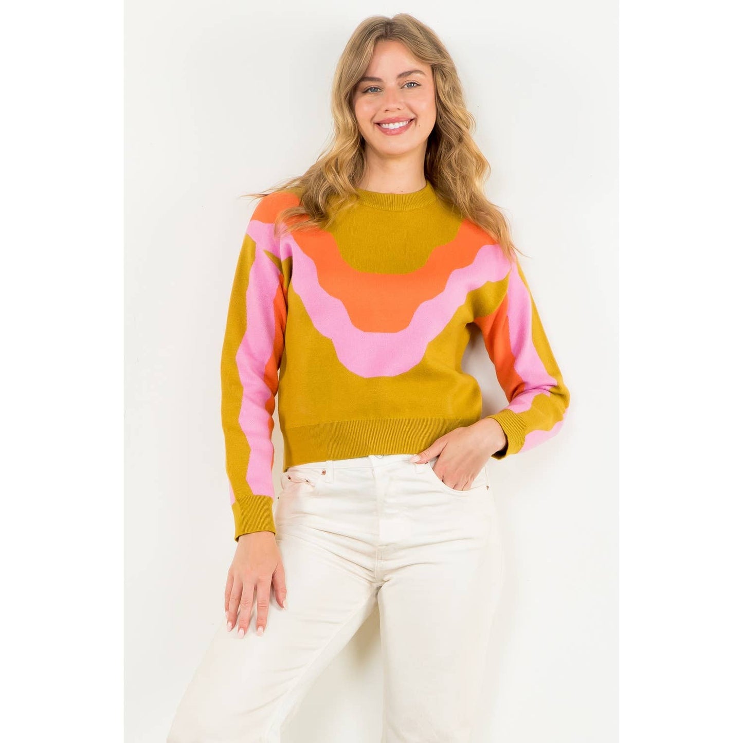 Multi-Color Wave Sweater