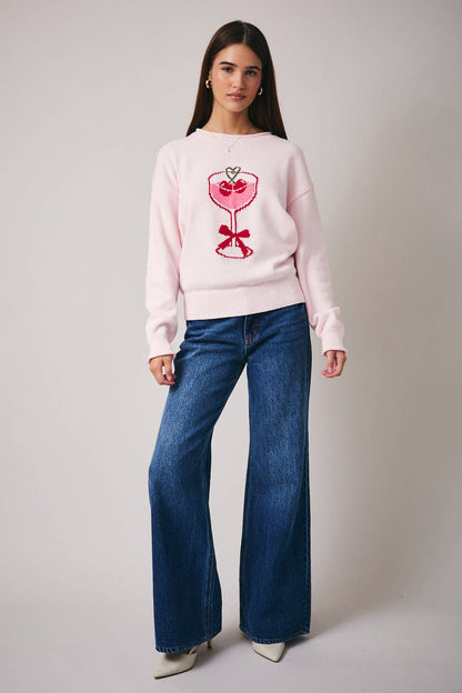 Heart Martini Graphic Sweater