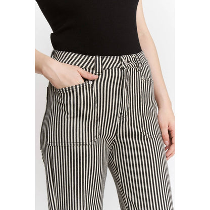 HIgh Rise Straight Leg Striped Jeans