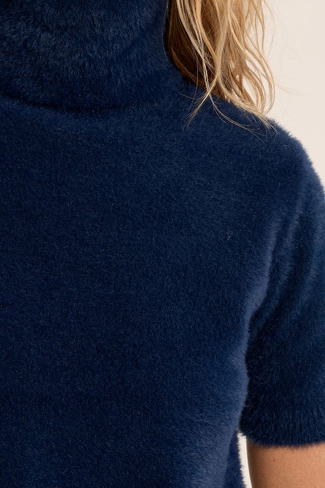 Short Sleeve Turtleneck Sweater