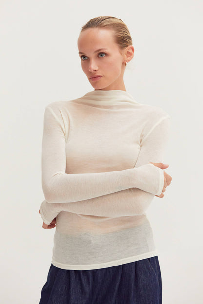 Claire Long Sleeve Mock Neck Top