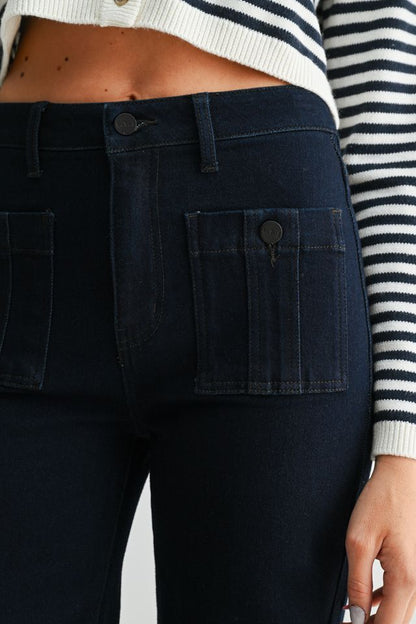 Patch Pocket Wide Leg Jean by LTJ