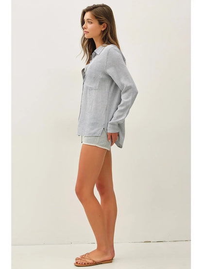 Striped Boxy Shirt