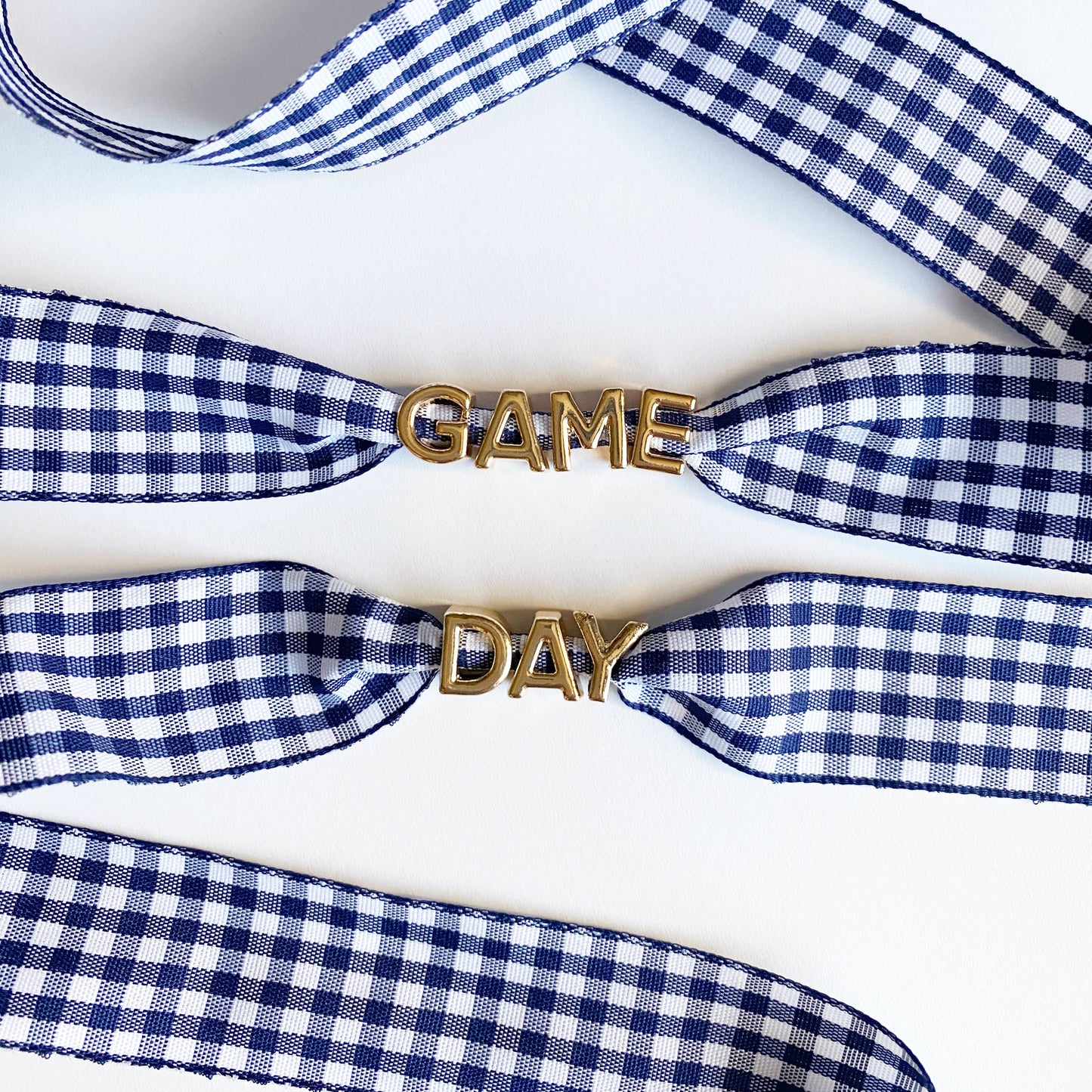 Game Day Gingham Sneaker Lace Charm Set
