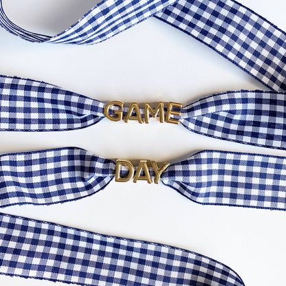 Game Day Gingham Sneaker Lace Charm Set