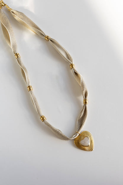 Easy Lover Neutral Scarf Necklace