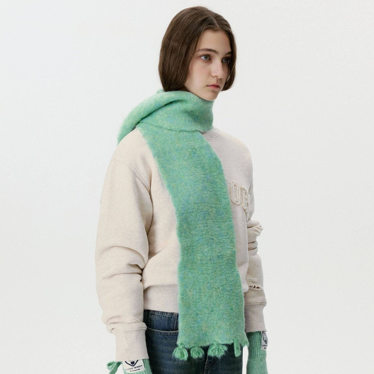 Pom Fringed Winter Scarf