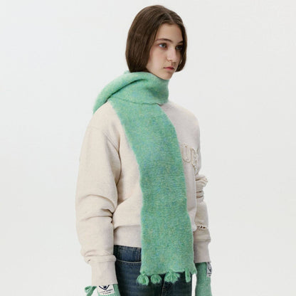 Pom Fringed Winter Scarf