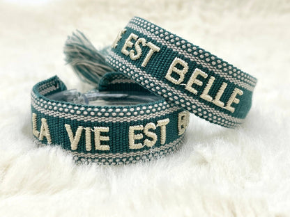 Woven Embroidered Statement Bracelets