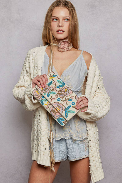 Multi-Strap Sculpted Rose Crochet Belt Choker