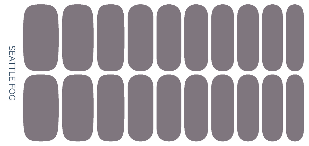 Seattle Fog | Medium Gray At Home Manicure Nail Polish Wrap