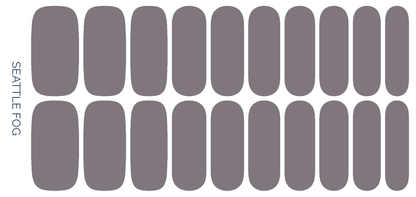 Seattle Fog | Medium Gray At Home Manicure Nail Polish Wrap