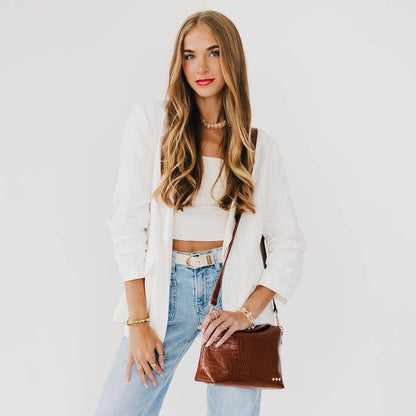Moira Croc Embossed Crossbody
