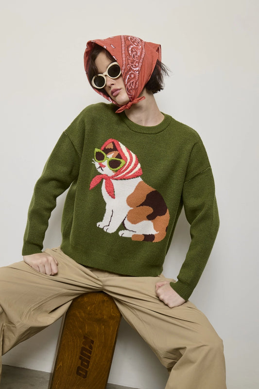 Café Cat Sweater