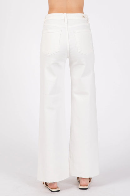 Paola A-Line Scissor Cut Wide Leg Jean