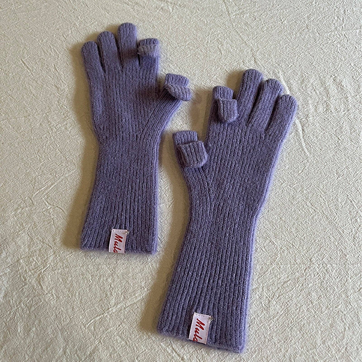 Knitted Wool Fingerless Gloves