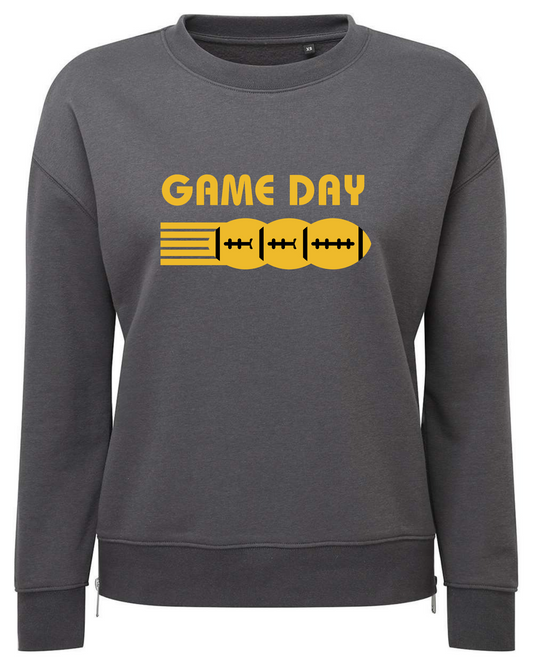 Football Game Day Side Zip Sweatshirt