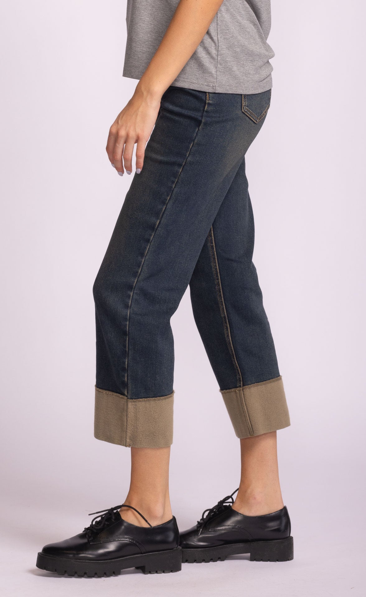 Lined Cuff Jeans