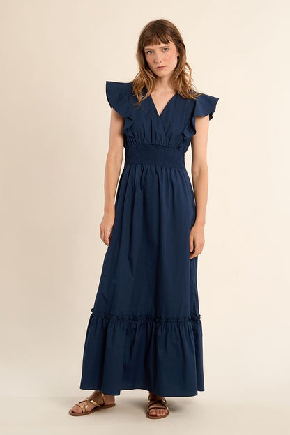 Flutter Sleeve Maxi Dress