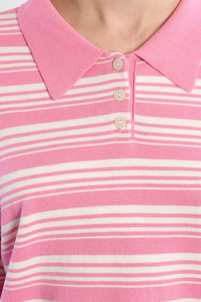 Retro Stripe Polo