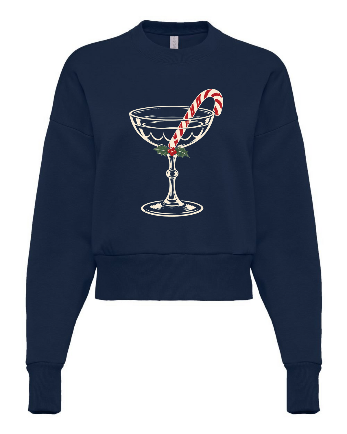 Candy Cane Cocktail Graphic Sweatshirt