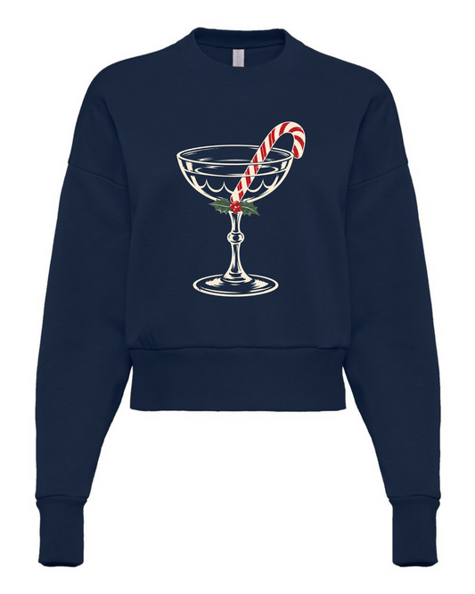 Candy Cane Cocktail Graphic Sweatshirt
