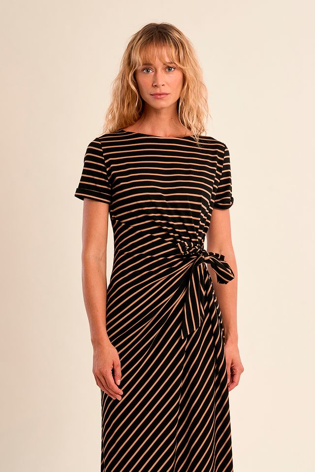 Stripe Tee Shirt Long Dress