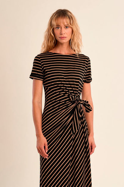 Stripe Tee Shirt Long Dress