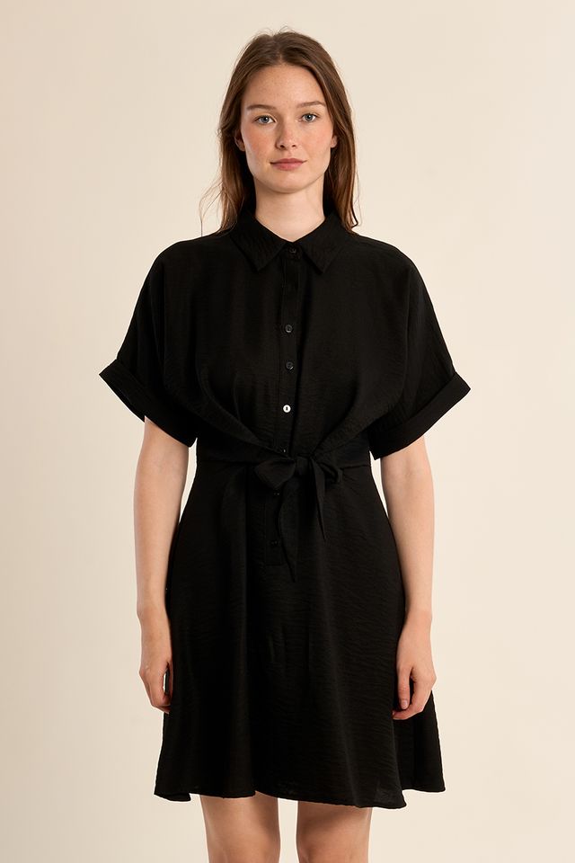 Tie Front Shirt Dress