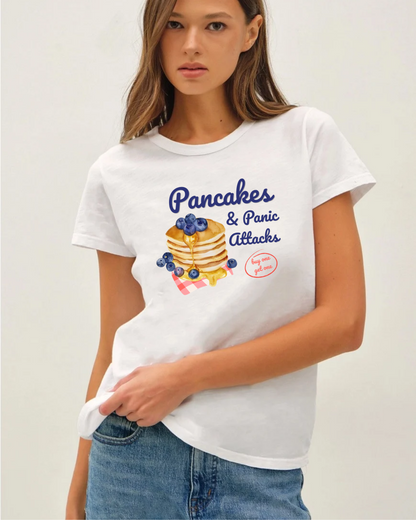 Pancakes & Panic Attacks Slub Graphic Tee