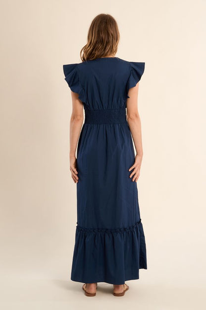 Flutter Sleeve Maxi Dress