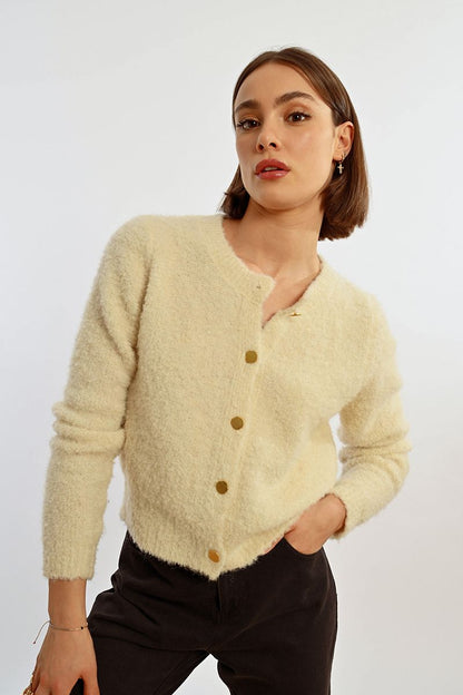 Boucle Knit Cardigan