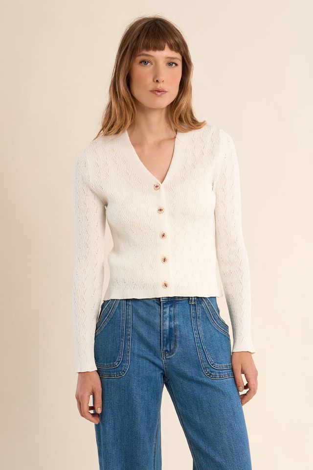 Pointelle Cardigan