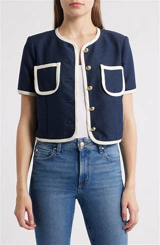 Short Sleeve Jacket Top