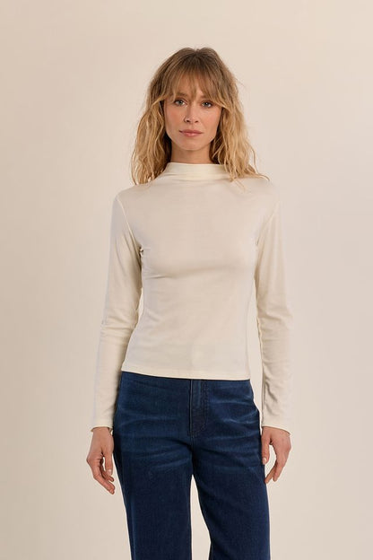 Knit Mock Neck Top