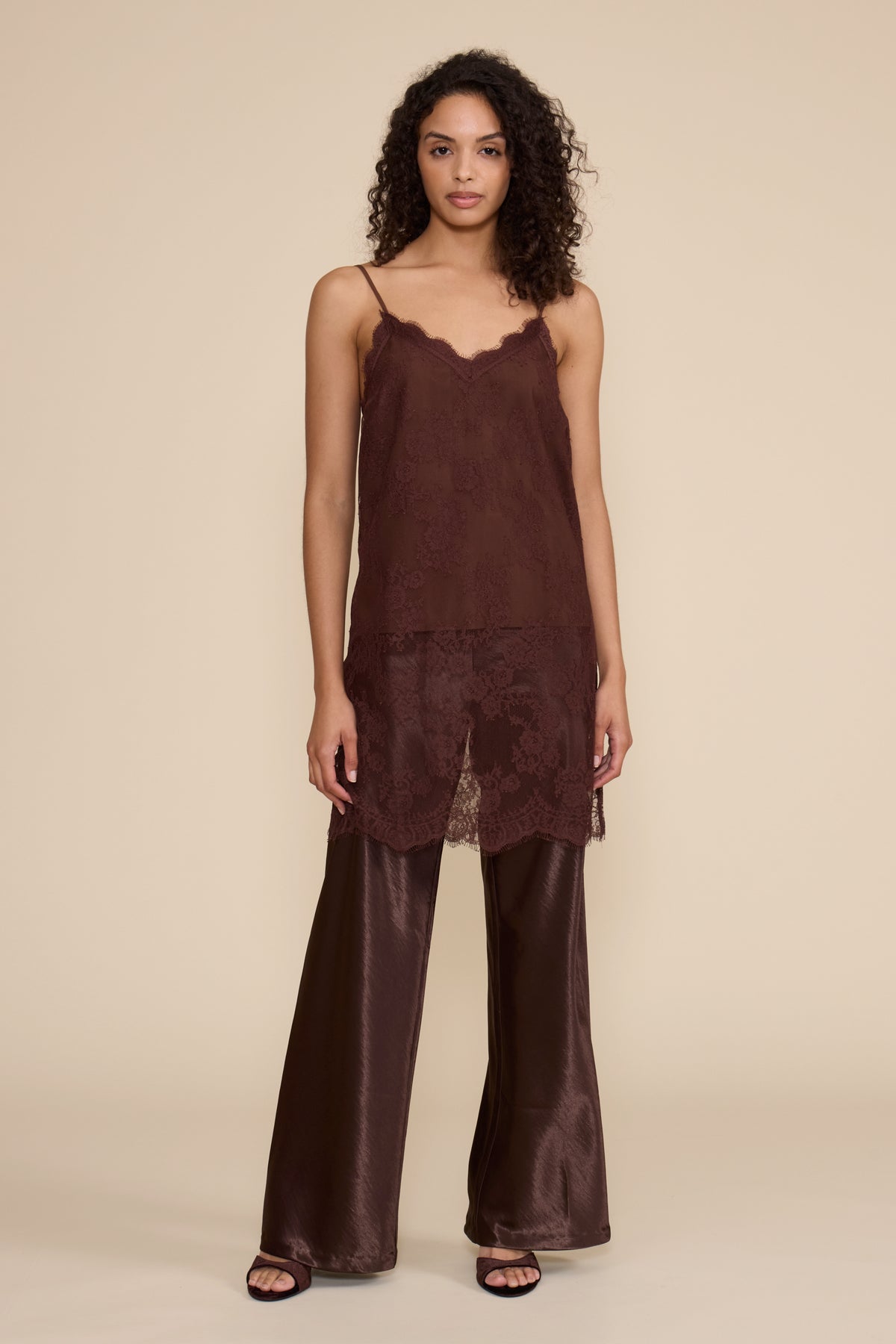 Gabrielle Long Lace Top